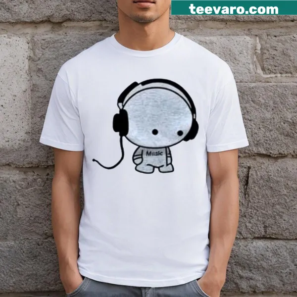 T-shirt with the phrase 'Love Music' in bold typography
