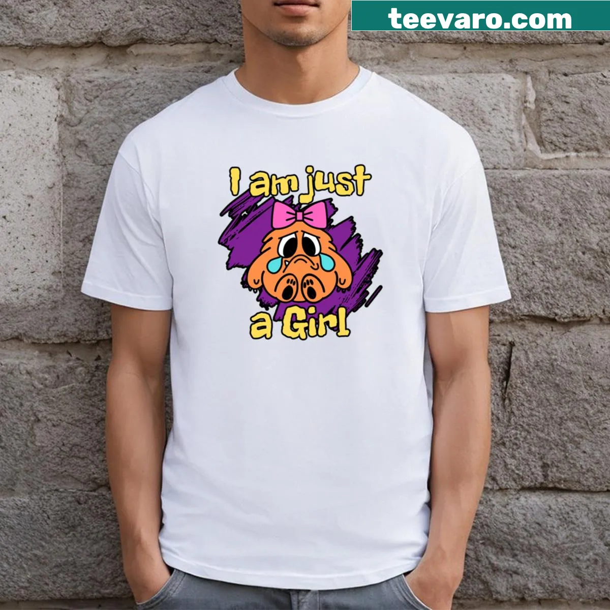 Funny Sad Hamster meme t-shirt with humorous text — on a men's t-shirt