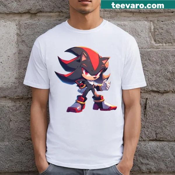 Minimalist t-shirt with a sleek shadow silhouette design