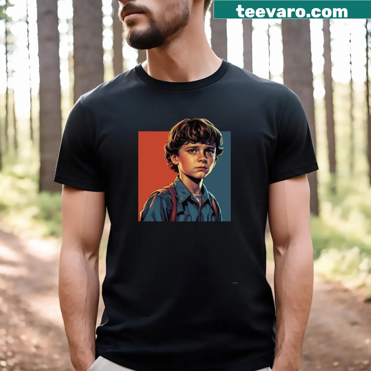 Stranger Things fan art t-shirt featuring Steve — on a men's t-shirt