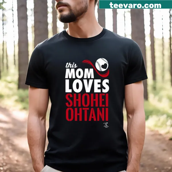 Typography t-shirt that says 'This Mom Loves' in a warm font.