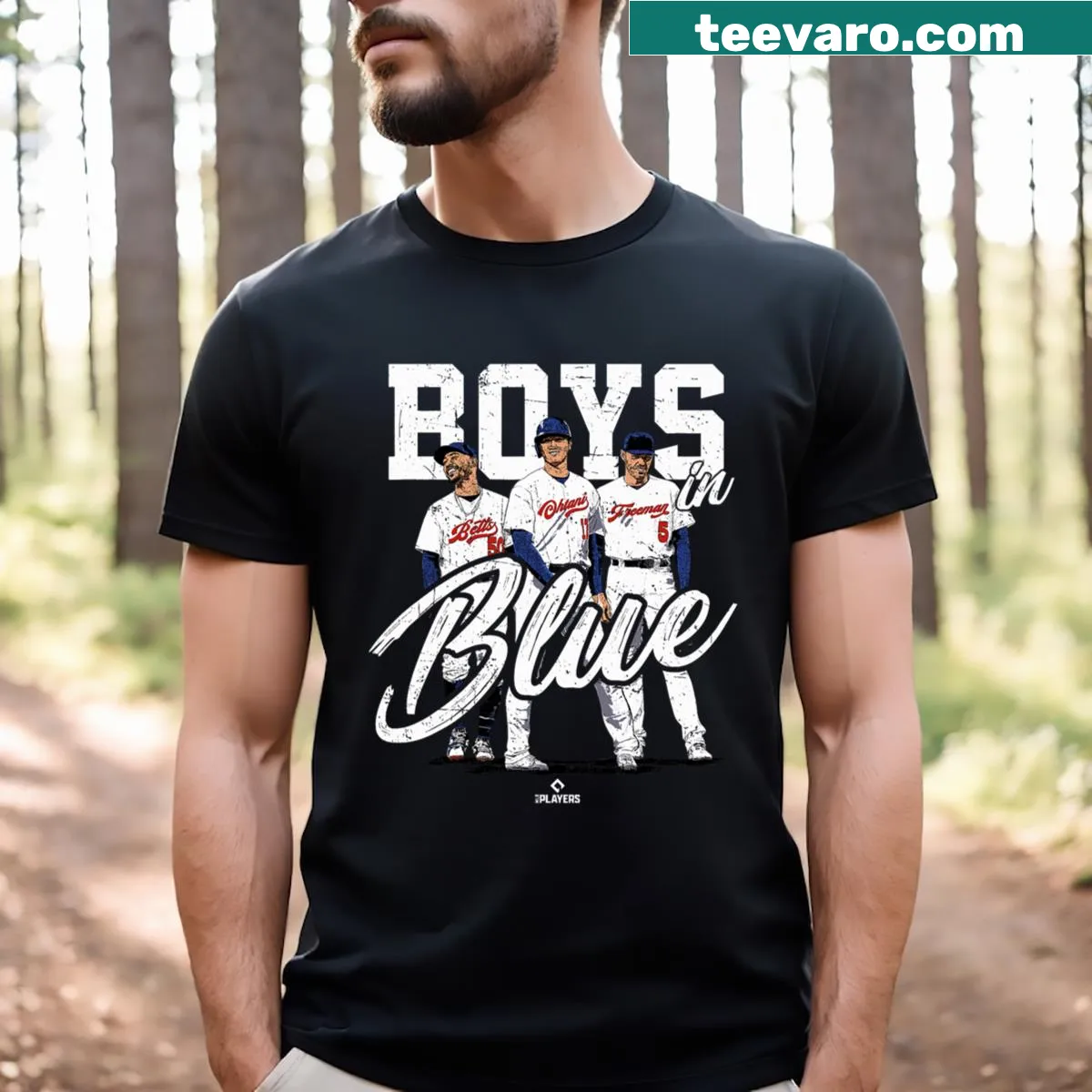 Funny t-shirt with 'Triple Triumph' text in bold typography — on a men's t-shirt
