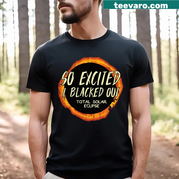 Illustration of a total solar eclipse on T-shirt