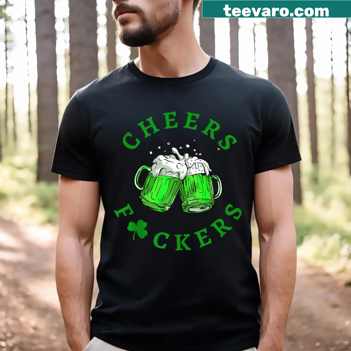 Funny St. Patrick's Day beer drinking T-shirt — on a men's t-shirt
