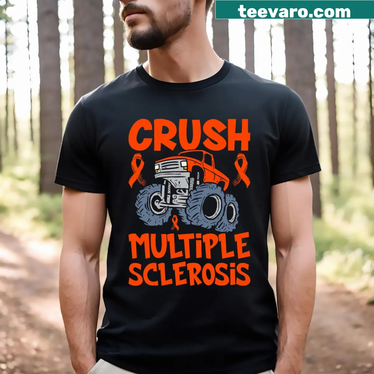 Powerful awareness t-shirt for Multiple Sclerosis. — on a men's t-shirt