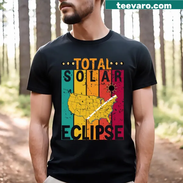 Vintage t-shirt celebrating the total solar eclipse 2024 with a funny design.