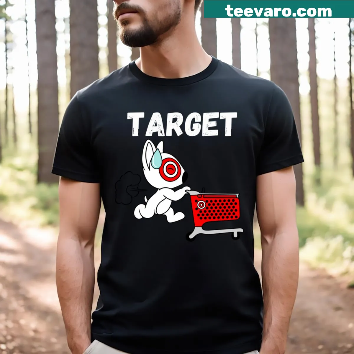 Funny Puppy Team Member T-shirt featuring humorous puppy graphic — on a men's t-shirt