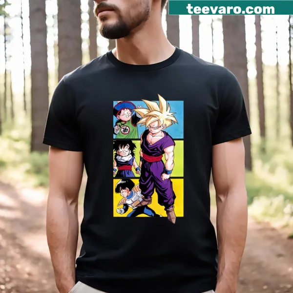 Fun Gohan-themed t-shirt with cartoon design