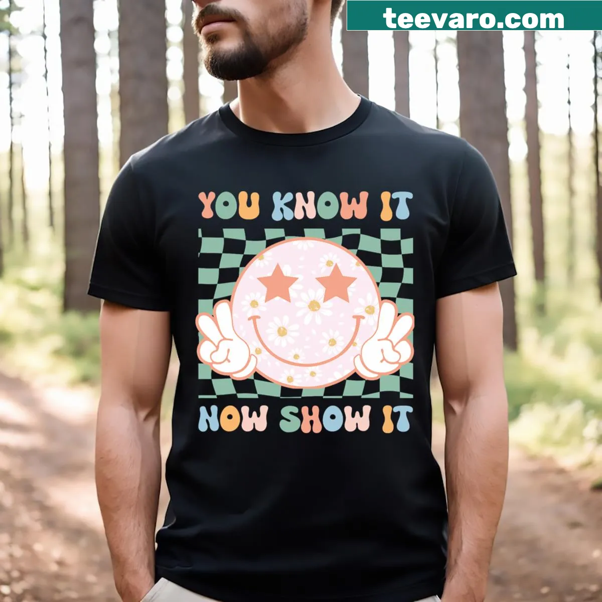 Humorous T-shirt for teachers about testing day — on a men's t-shirt