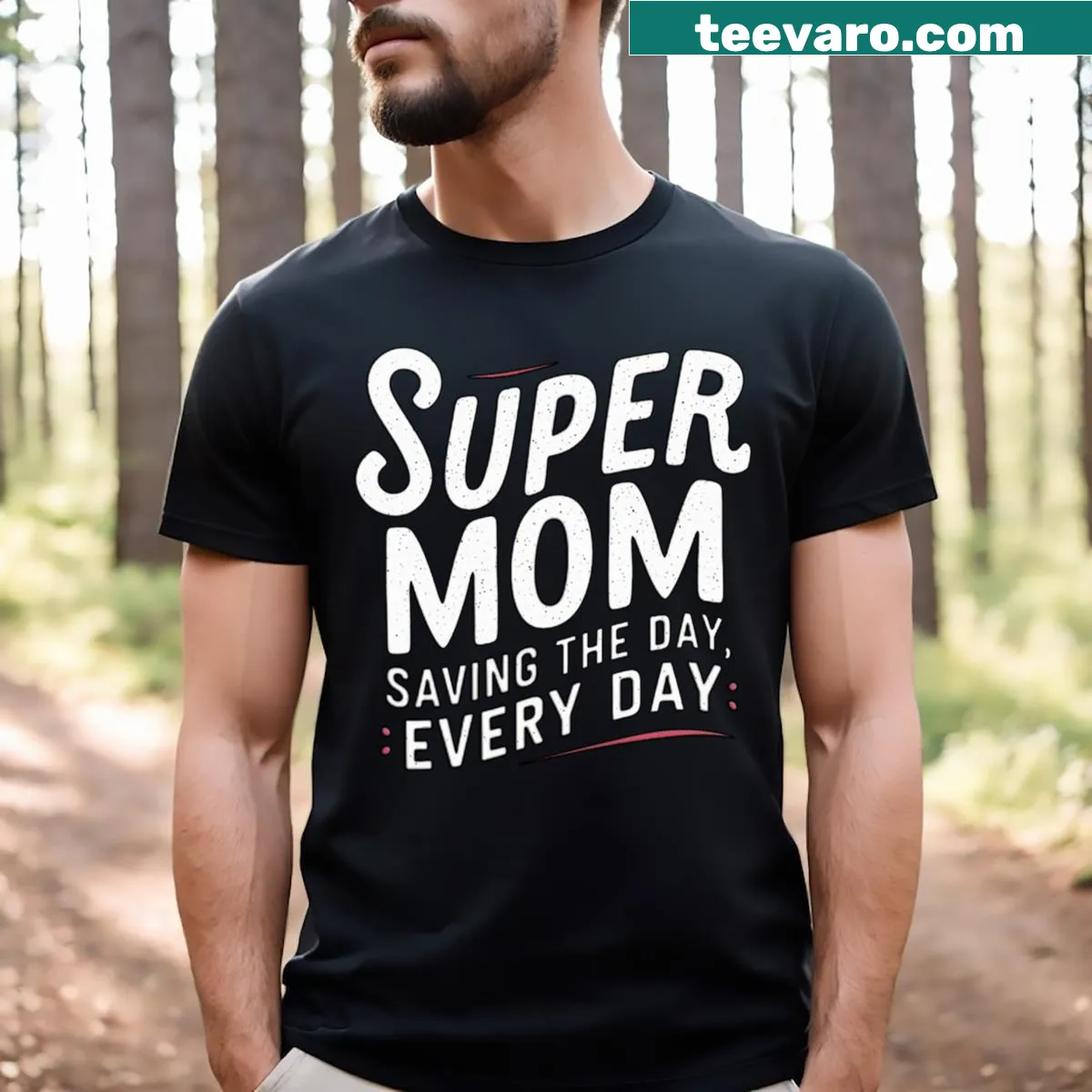 Heartwarming Mother's Day graphic T-shirt — on a men's t-shirt