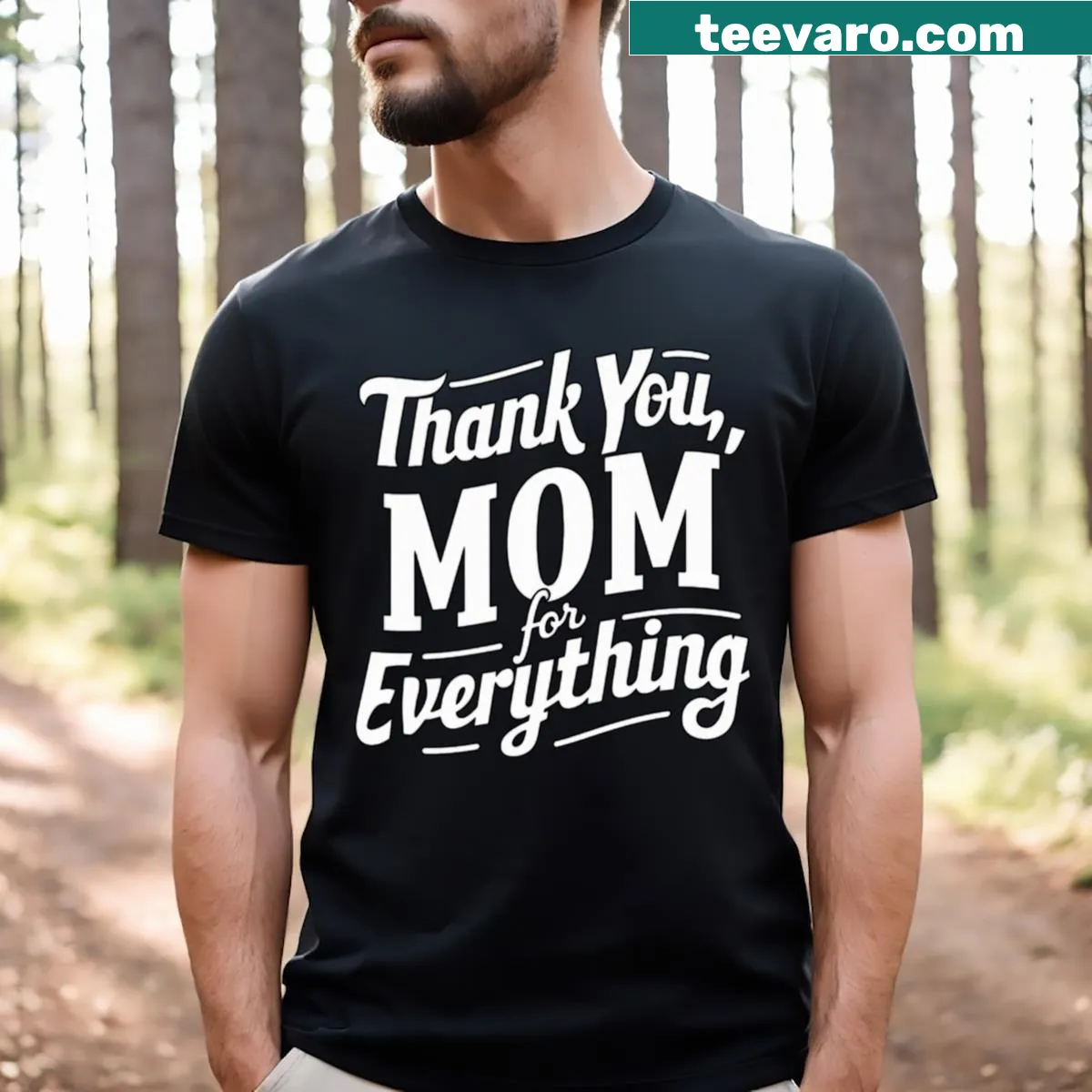 Charming Mother's Day typography design T-shirt — on a men's t-shirt
