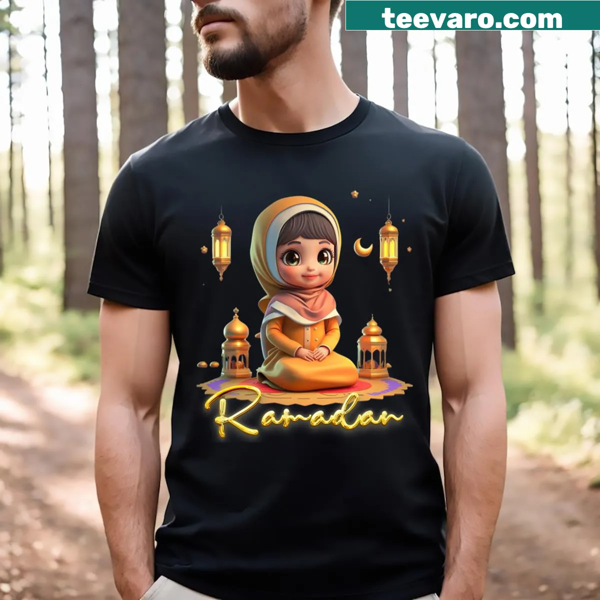 Festive Ramadan design for kids T-shirt — on a men's t-shirt