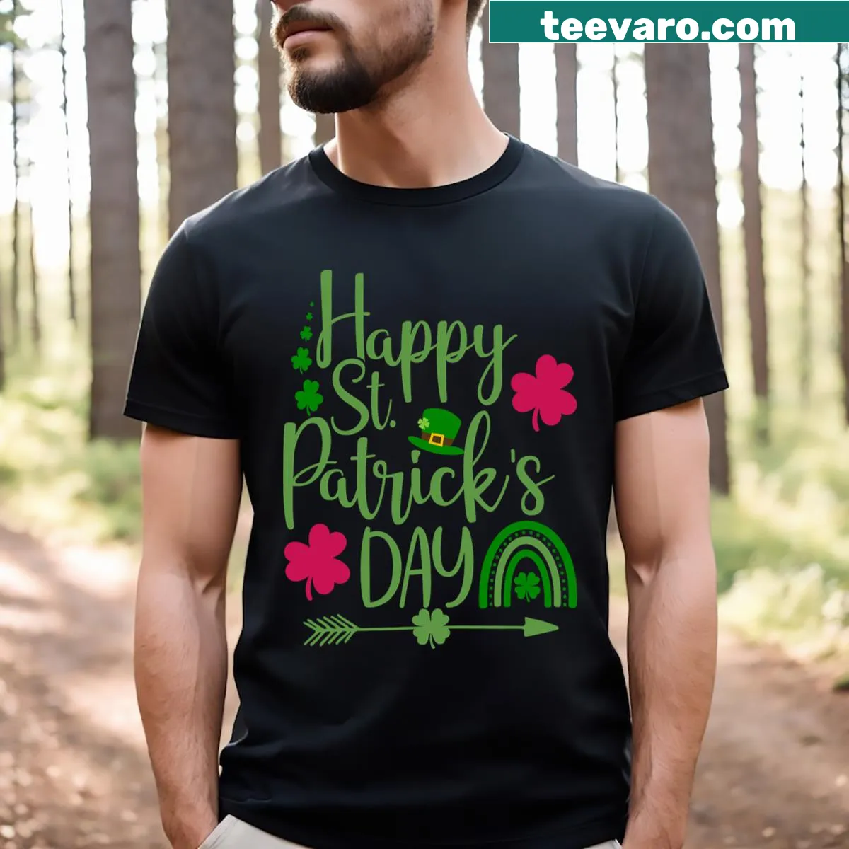 Funny St. Patrick's Day graphic t-shirt — on a men's t-shirt