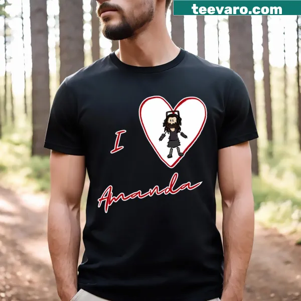 Cute T-shirt displaying 'I Heart Amanda' in charming typography
