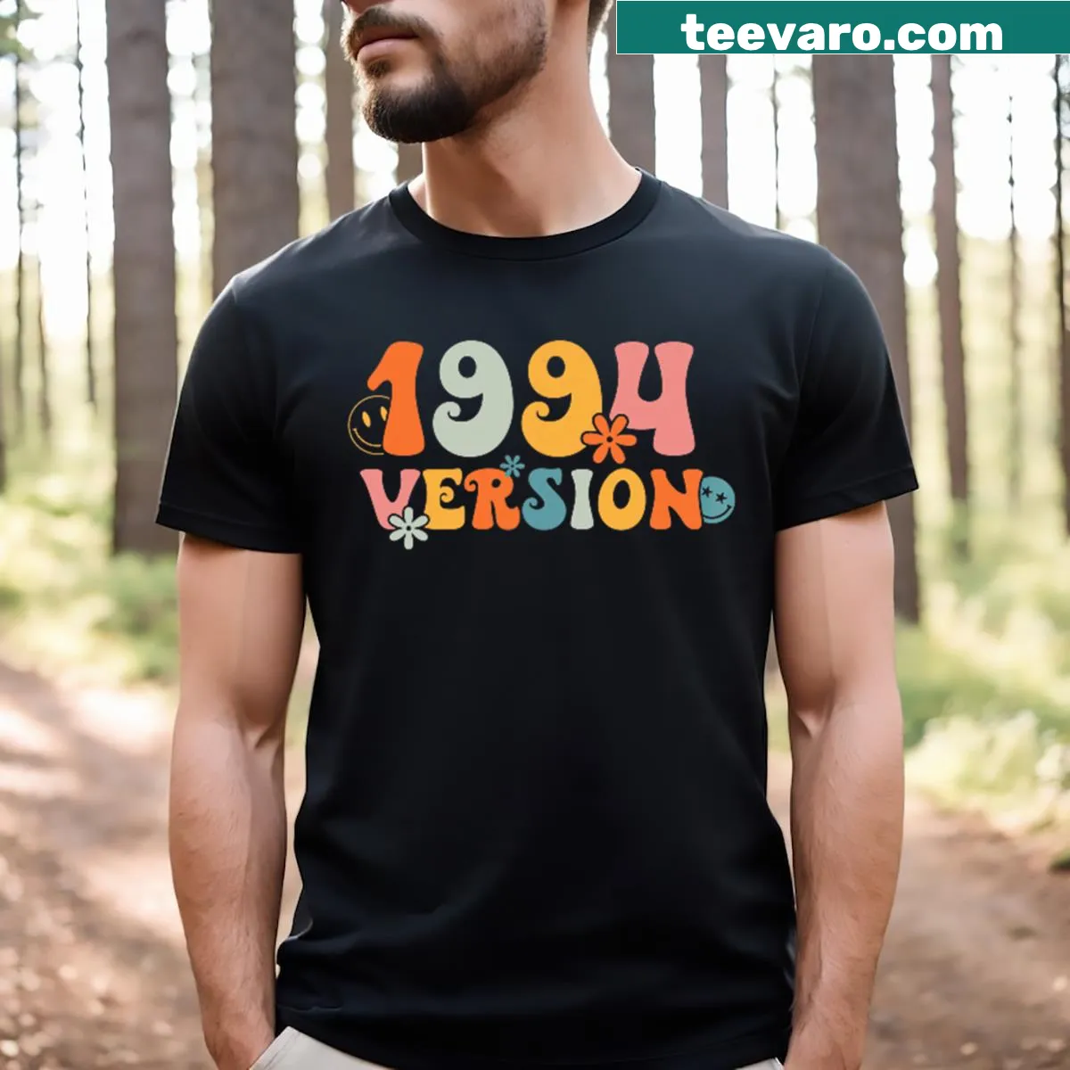 Groovy men’s T-shirt celebrating turning 30 with fun typography. — on a men's t-shirt