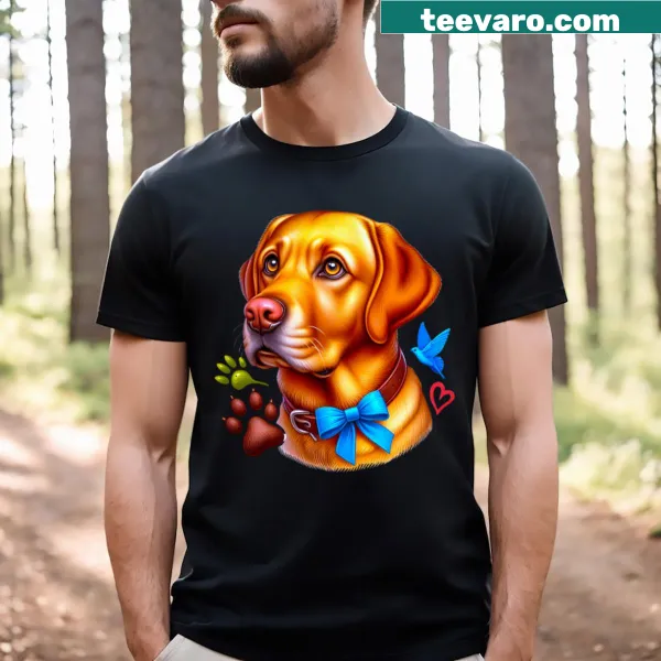 Charming t-shirt featuring a Labrador Retriever illustration