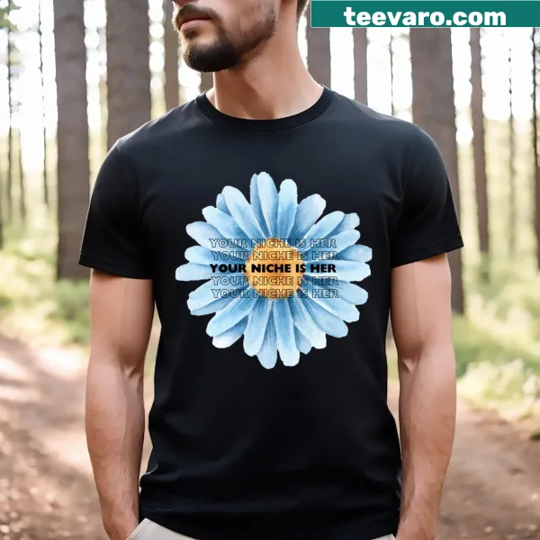 Garden-themed t-shirt with a floral design