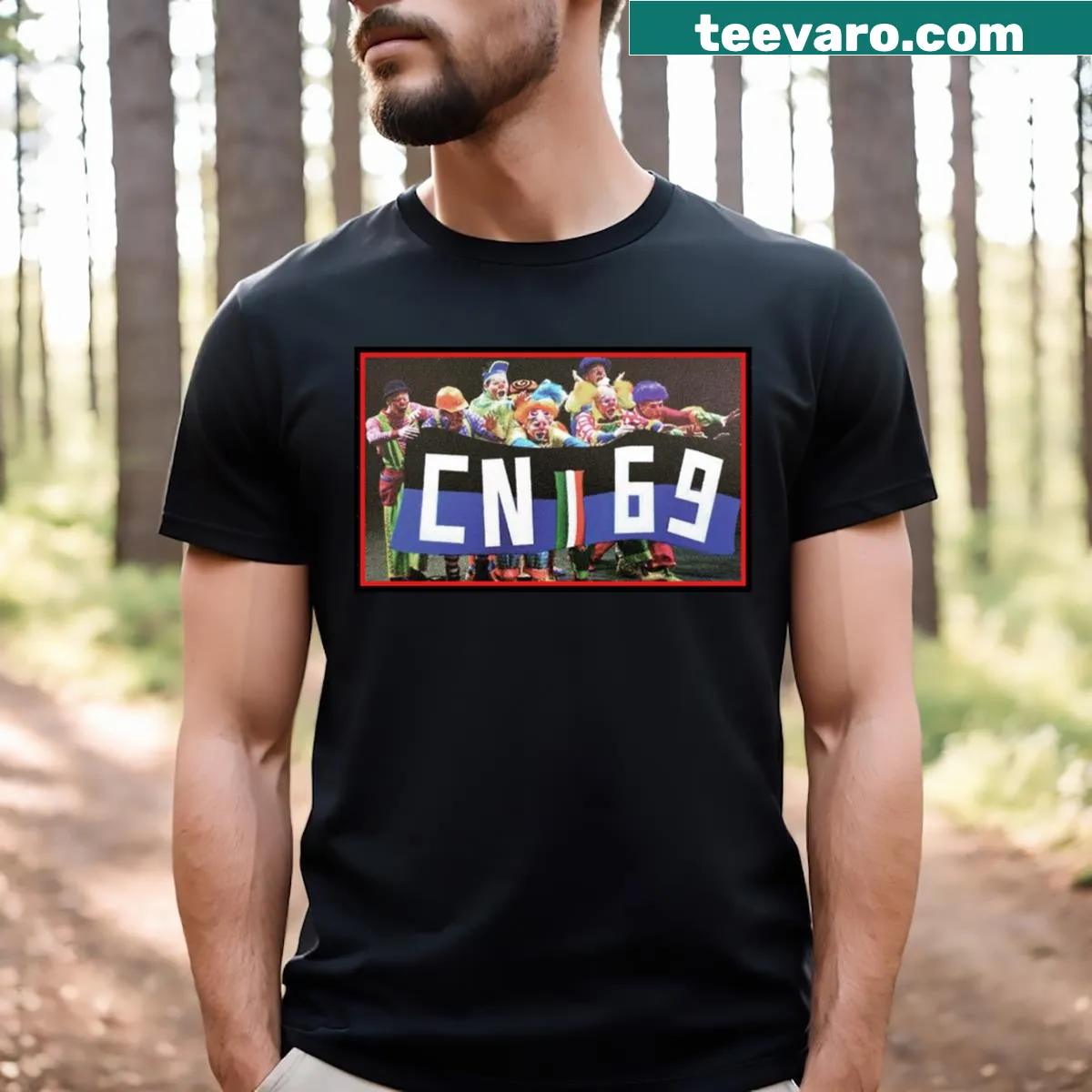 Odio Inter T-shirt featuring bold typography loyal to the team — on a men's t-shirt