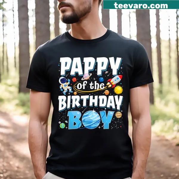 T-shirt for Pappy featuring an astronaut and planets design