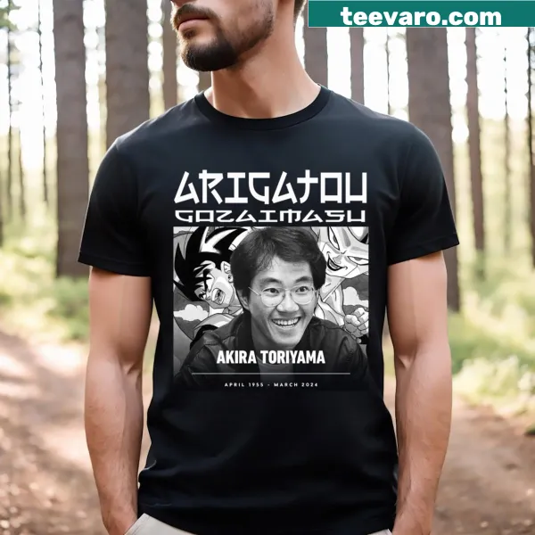 Retro tribute t-shirt with 'Rest In Peace' text honoring Akira Toriyama