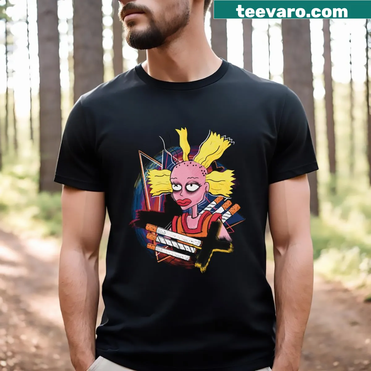 Cynthia T-shirt featuring cartoon character from Rugrats — on a men's t-shirt
