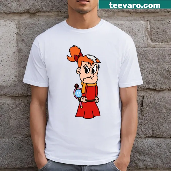 T-shirt featuring Sherry Scarstrike in a dynamic pose