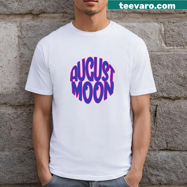T-shirt featuring the logo of August Moon Band