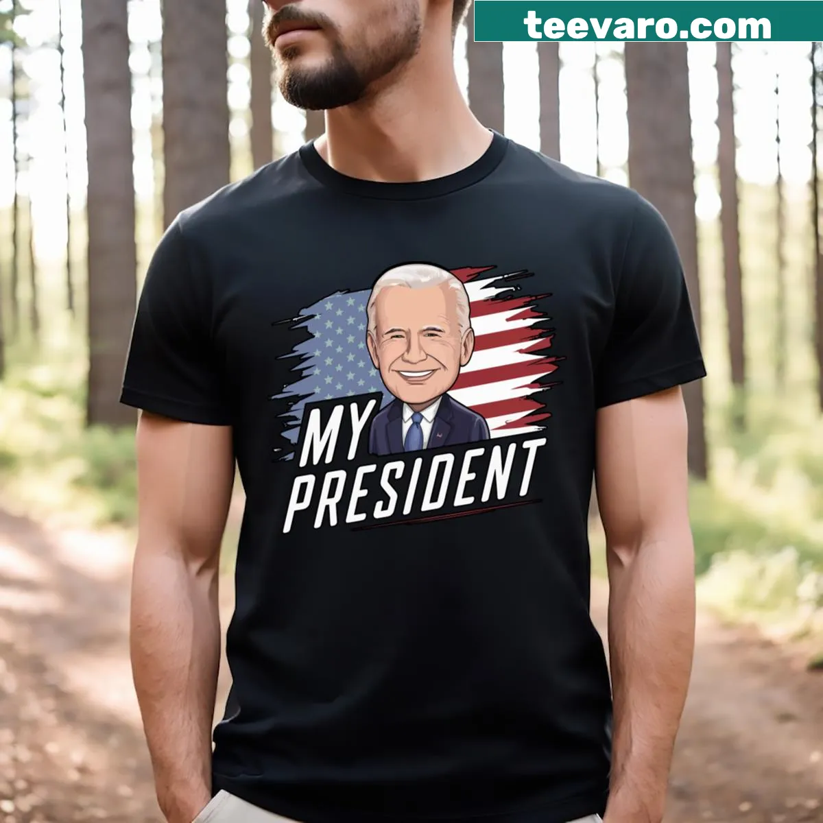 Biden My President graphic t-shirt — on a men's t-shirt