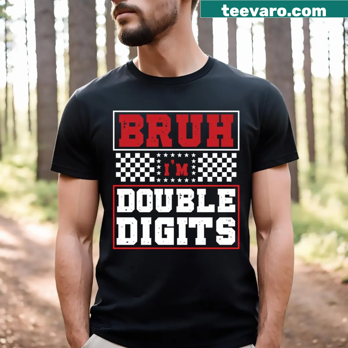T-shirt for kids featuring race car graphic and birthday theme — on a men's t-shirt