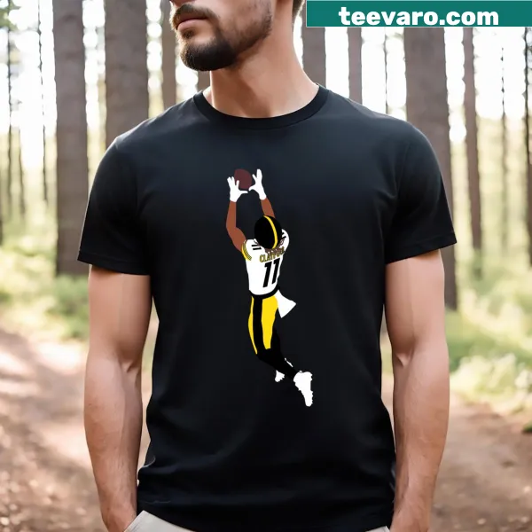 Illustrative Chase Claypool t-shirt celebrating football skills