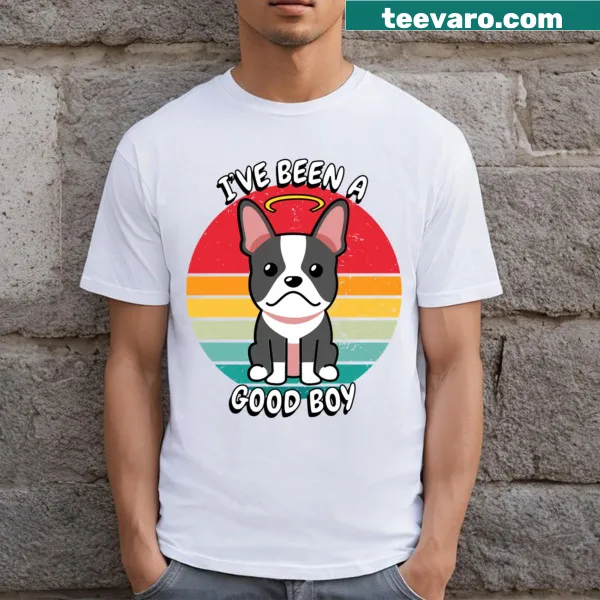 Illustration of a cute French Bulldog on T-shirt