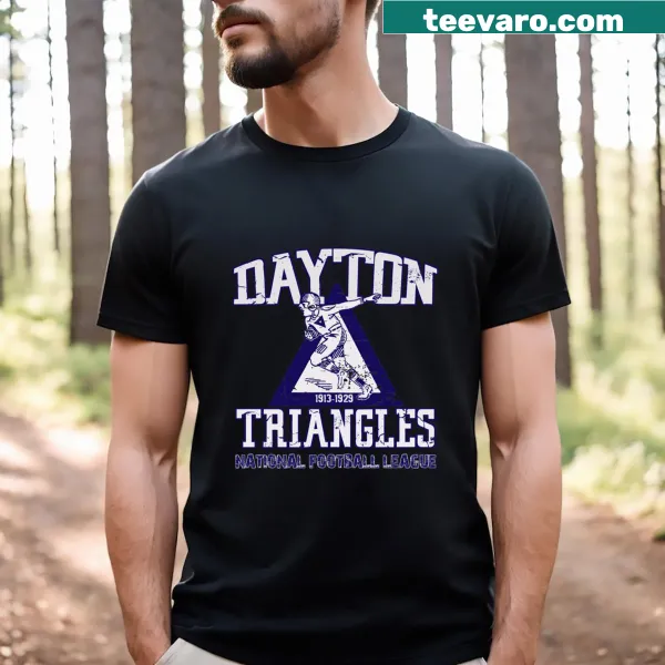 Vintage-style T-shirt honoring the Dayton Triangles football team