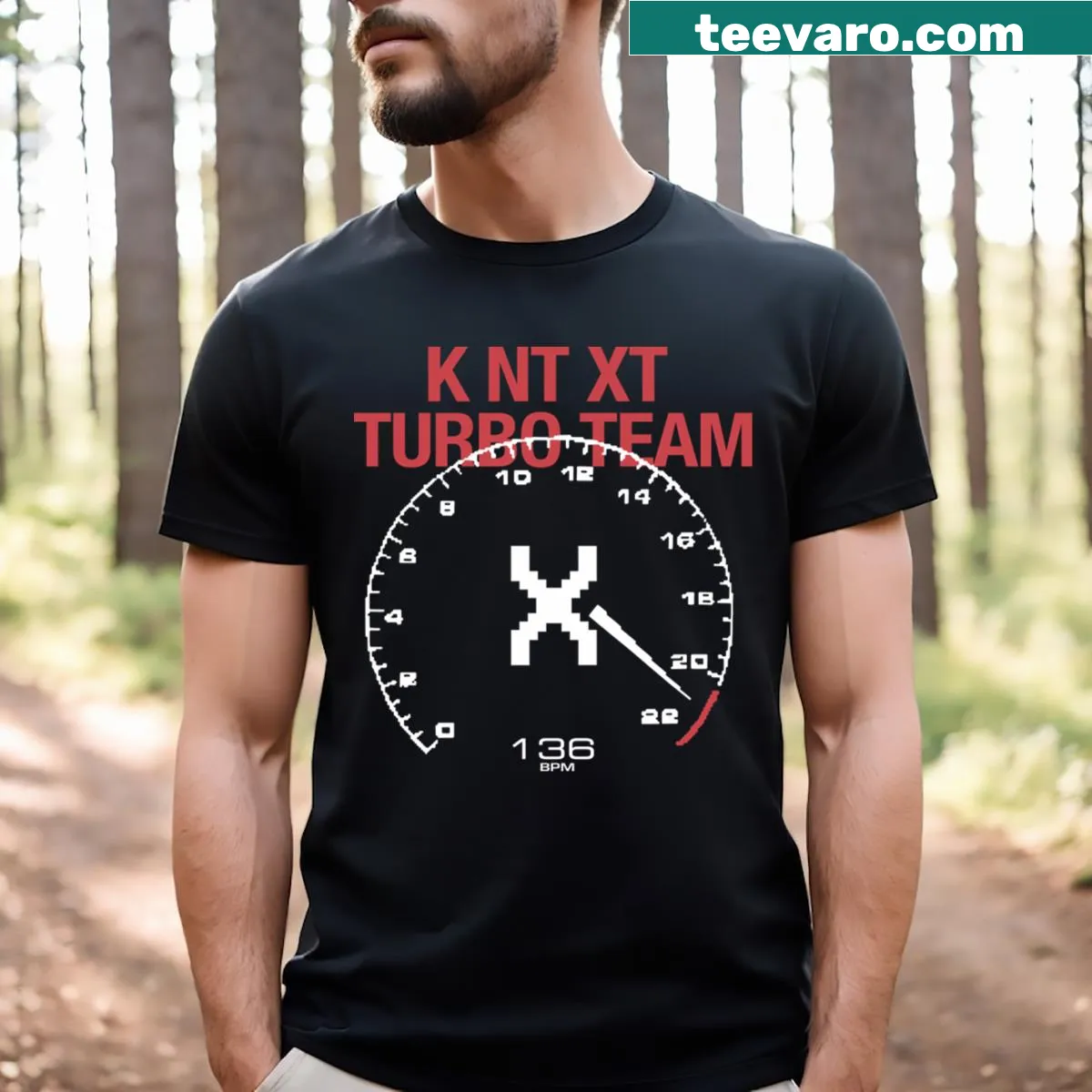 Bold typography T-shirt featuring Dj Tour Team text — on a men's t-shirt