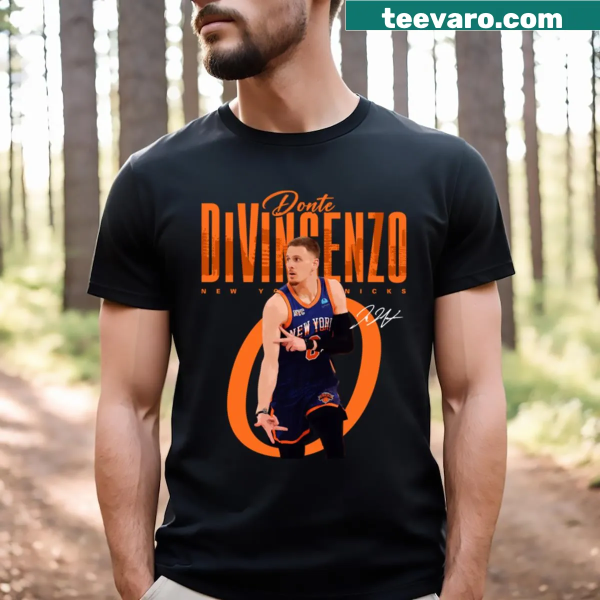 Tribute T-shirt featuring Donte Divincenzo graphic — on a men's t-shirt