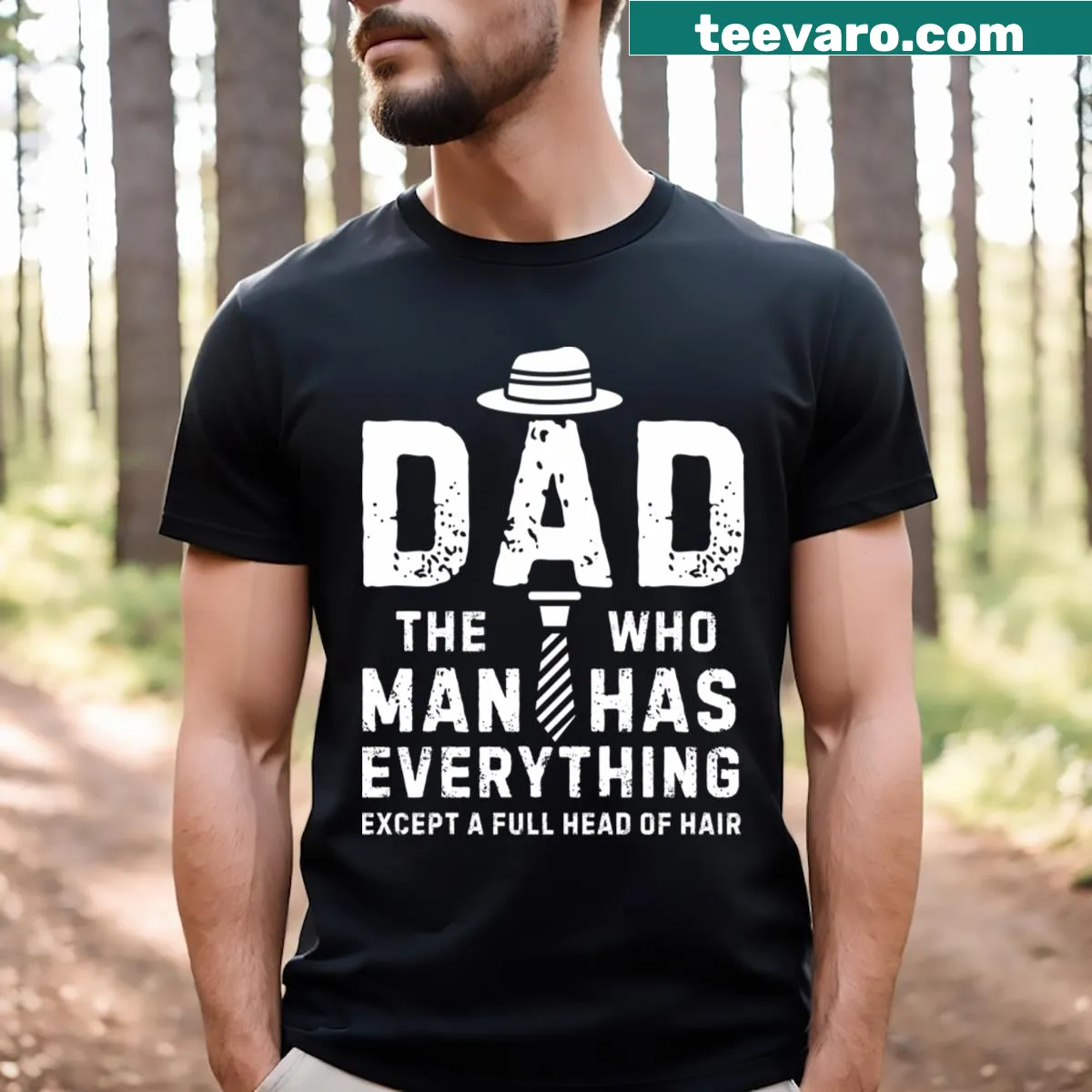 Funny text design for bald dads on a T-shirt — on a men's t-shirt