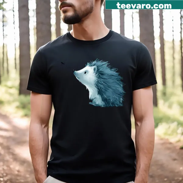 Whimsical Hedgehog Squad T-shirt highlighting friendship