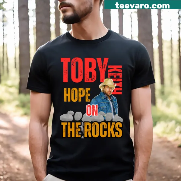 Hope The Rock phrase in typography on a T-shirt.