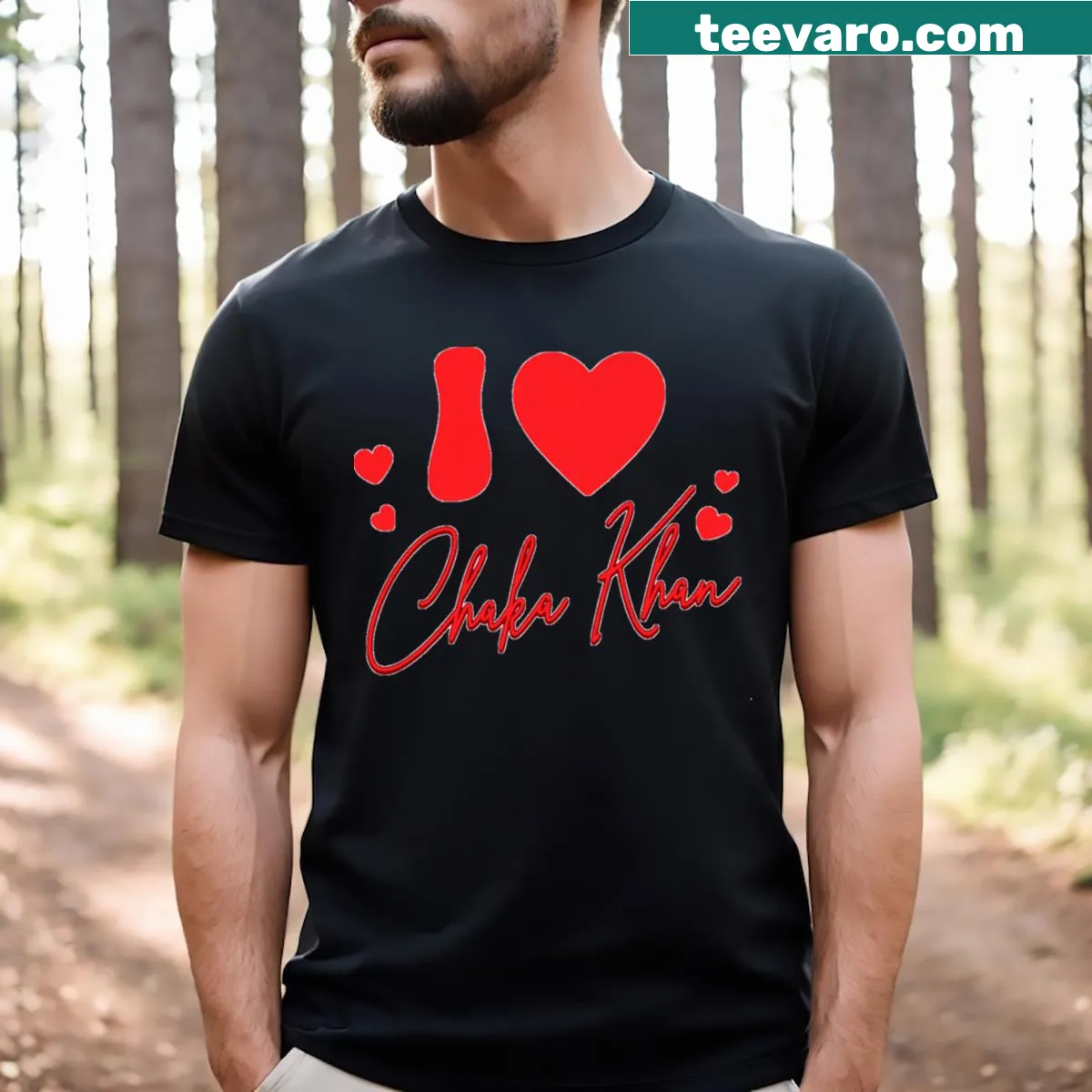 T-shirt featuring 'I Heart Music' design — on a men's t-shirt