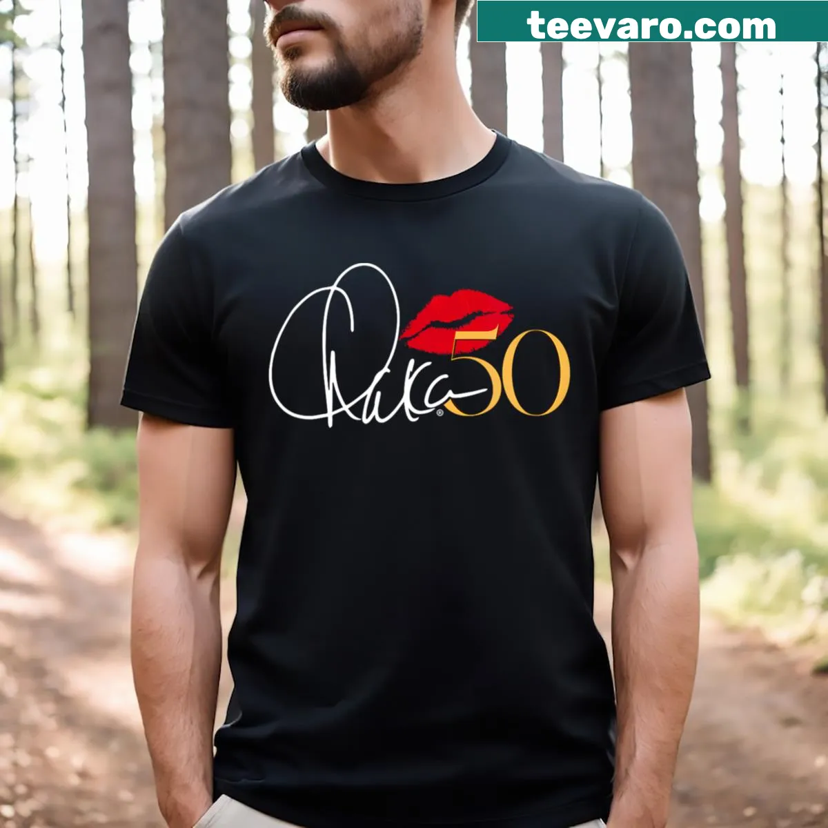 Playful typography T-shirt featuring the text 'Lip And Yellow'. — on a men's t-shirt