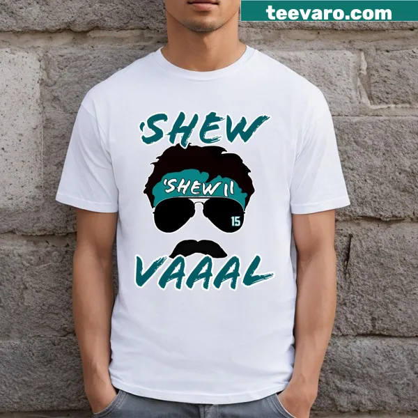 Minshew Mania-themed t-shirt with playful text design