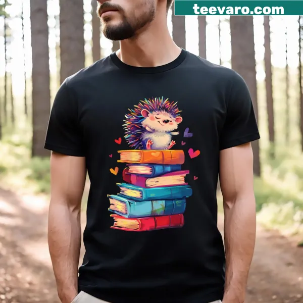 Whimsical T-shirt featuring a hedgehog graphic