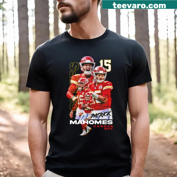 Patrick Mahomes KC T-shirt with team graphics