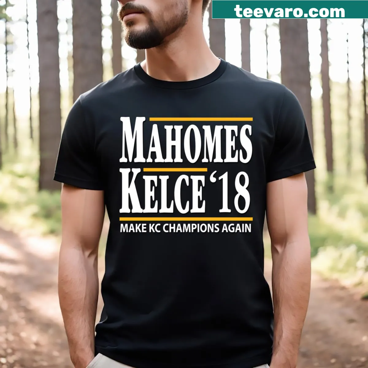 Patrick Mahomes and Travis Kelce Kansas City Chiefs 2018 T-shirt — on a men's t-shirt