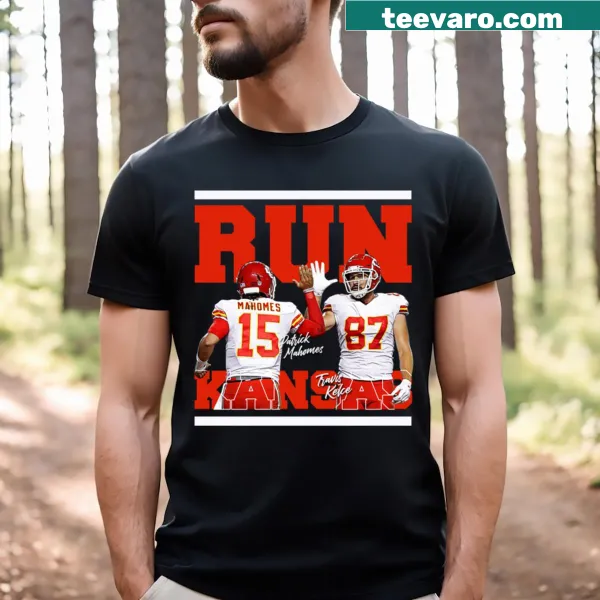 T-shirt celebrating Patrick Mahomes and Travis Kelce