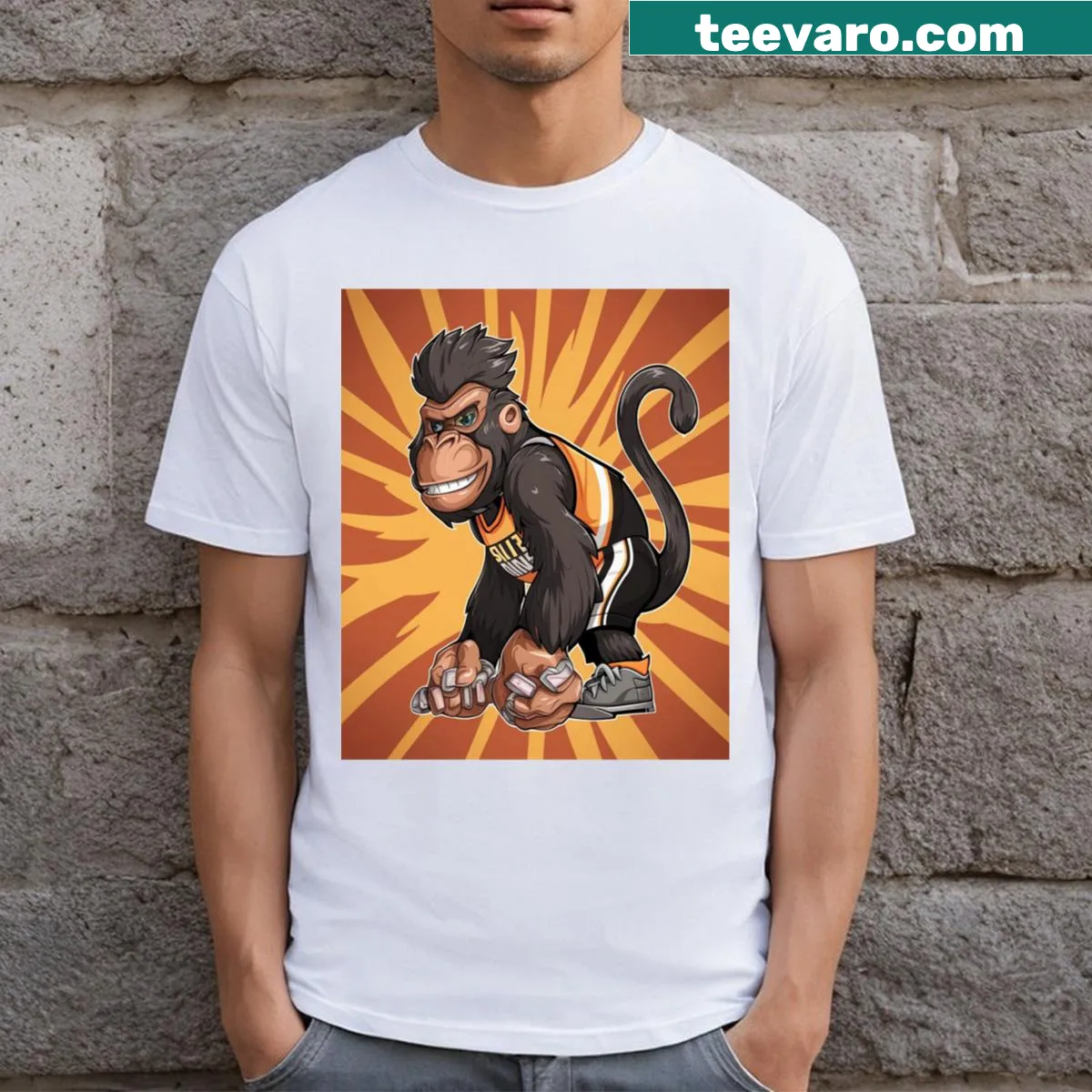 Phoenix Suns Gorilla graphic on a casual T-shirt — on a men's t-shirt