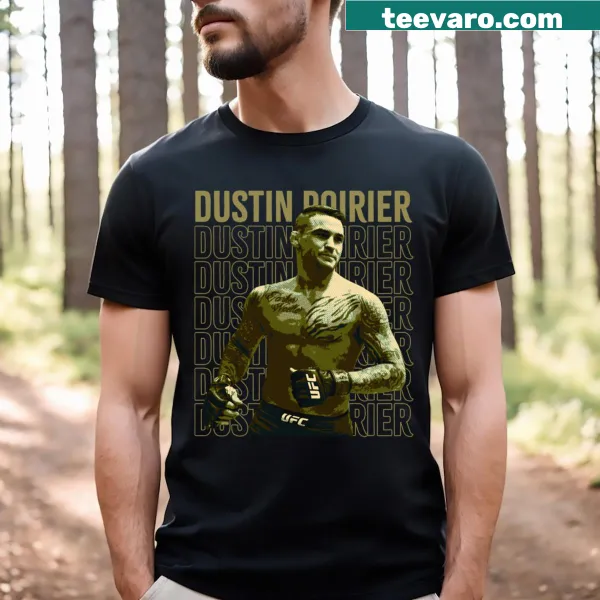 Retro Dustin Poirier T-shirt with vintage design elements