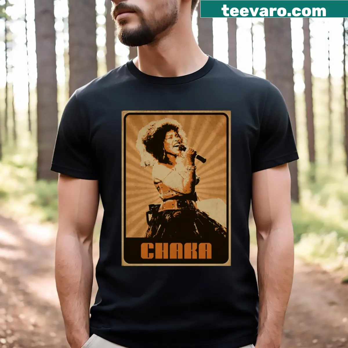 T-shirt celebrating the joy of singing with an illustrated design — on a men's t-shirt
