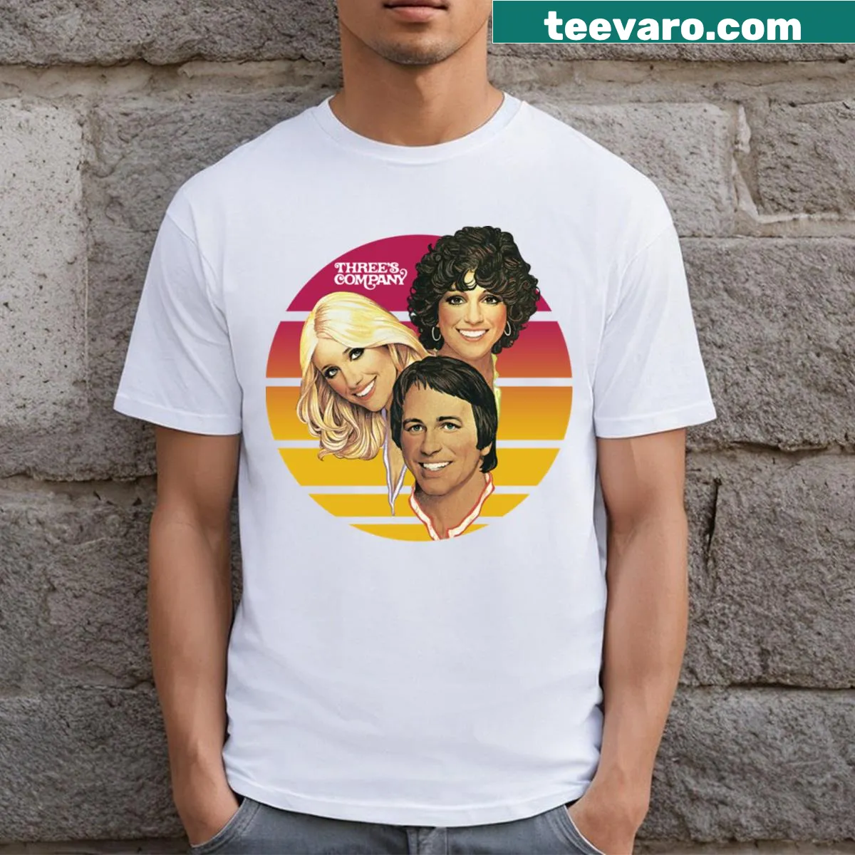 Vintage 70s Sitcom inspired T-shirt with retro design — on a men's t-shirt