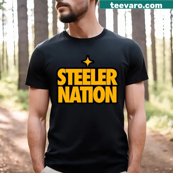 T-shirt featuring the iconic Steeler Nation logo