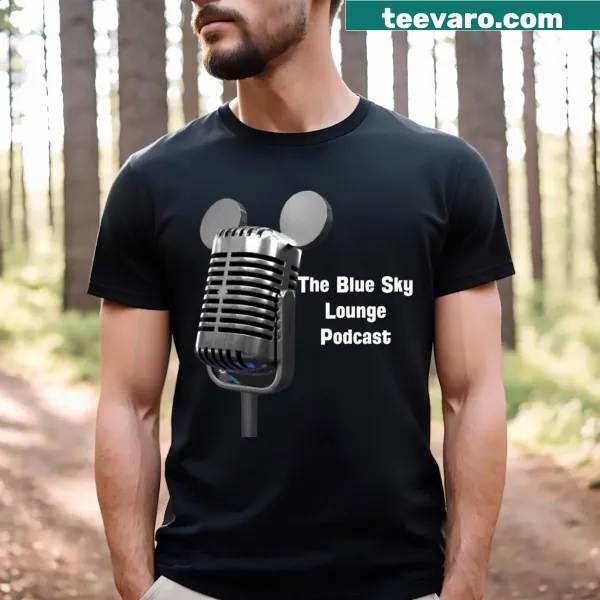 T-shirt featuring the Blue Sky Lounge logo for relaxation and leisure